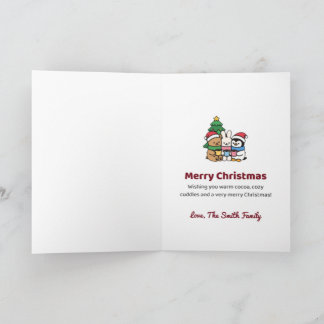 カカオとぬくもりのクリスマスベア オーダーメイド カード