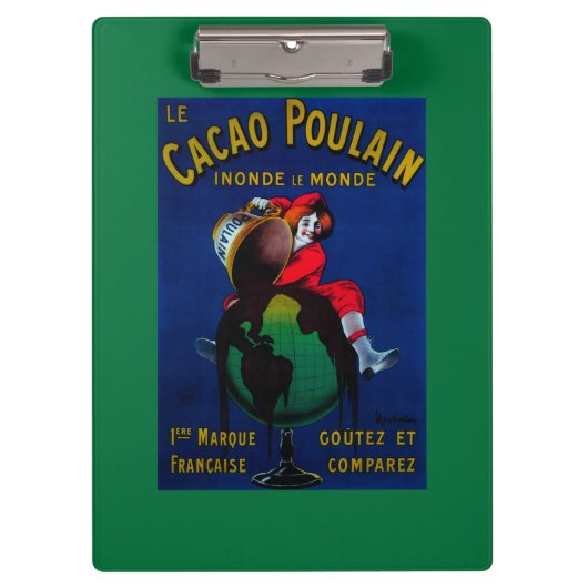 カカオのPoulainのヴィンテージPosterEurope クリップボード (正面)