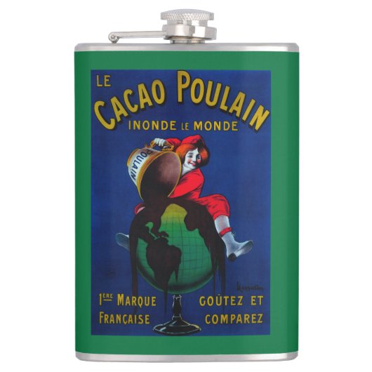 カカオのPoulainのヴィンテージPosterEurope フラスク (正面)