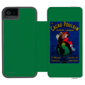 カカオのPoulainのヴィンテージPosterEurope Incipio iPhoneウォレットケース (フォリオオープン)