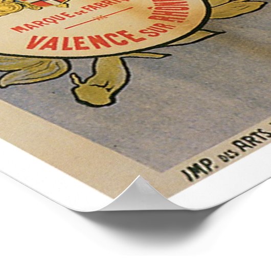 カカオアルノーヴィンテージチョコレートドリンクアドアート ポスター (角)