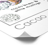 カカオココア豆チョコレート植物ハーブ ポスター (角)