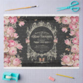 カカオチョーetバラピンク蝶デコペ 薄葉紙 (クラフト)