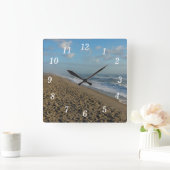 カカオビーチの朝の壁時計 スクエア壁時計 (ホーム)