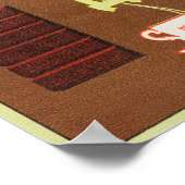 カカオフクロウロシアのホットミルクチョコレートドリンク広告 ポスター (角)