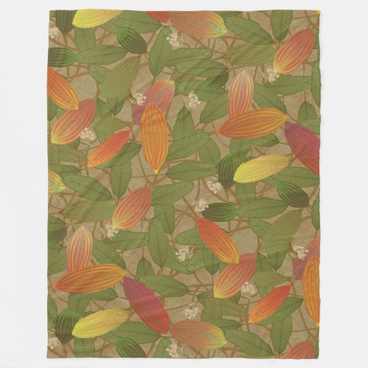 カカオポッド フリースブランケット (正面)