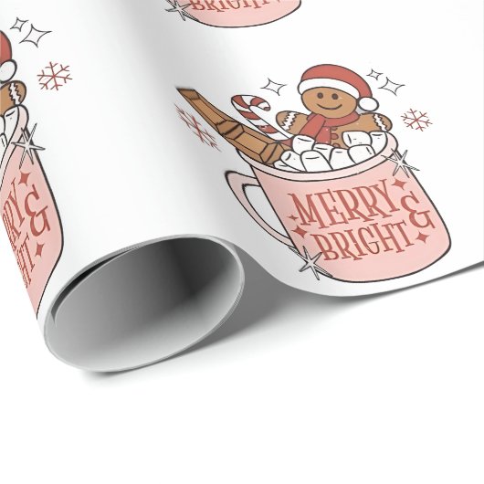 カカオメリーの浴槽に鮮やかなジンジャーブレッド ラッピングペーパー (ロールコーナー)