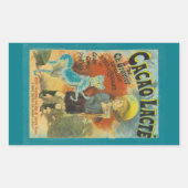 カカオラクテアストゥーレショクラットチョコレーフランスのトR 長方形シール (正面)