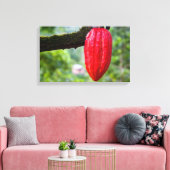 カカオ・ポッド・レッド キャンバスプリント (インサイチュ (リビング))