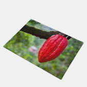 カカオ・ポッド・レッド ドアマット (アングル)