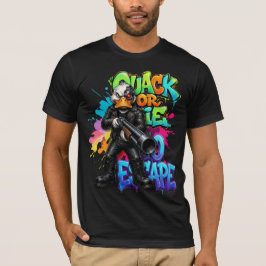 カカクオア... 面白いアヒルのキャラクターTシャツ Tシャツ