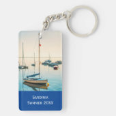 カカスタムップルフォト航海のいかりイニシャル キーホルダー (裏面)