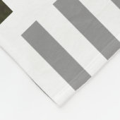 カカスタムヌーフォトグレー&ホワイトストライプズ フリースブランケット (角)