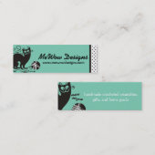 カカスタムラおもしろいー黒猫かぎ針糸 スキニー名刺 (正面/裏面)