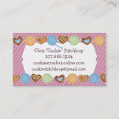 カカスタムラーハートクッキー糸編み物かじり 名刺 (裏面)