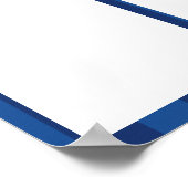 カカスタム月の写真ストライプのカラー従業員 ポスター (角)