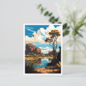 カカドゥオーラアルトヴィンテージトラベルイラストレーション ポストカード (スタンド正面)