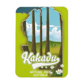 カカドゥ国立公園オーストラリアの地図 マグネット (縦)