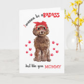 カカプー犬のお母さんの日 カード (黄色い花)