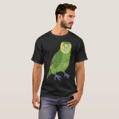 カカポオウムNew Zealand Bird Owl Parrot Tシャツ (正面フル)