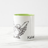 カカポマグ – 先住民Nz bird ツートーンマグカップ (中央)