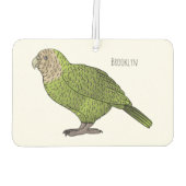 カカポ鳥まんがイラストレーション カーエアーフレッシュナー (裏面)