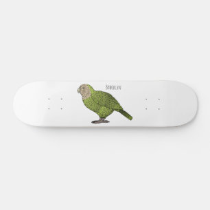 カカポ鳥まんがイラストレーション スケートボード