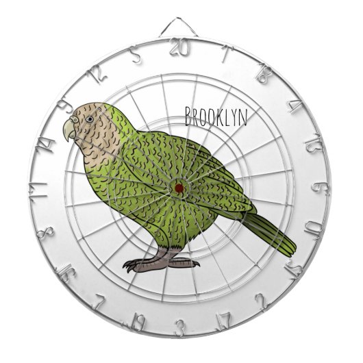 カカポ鳥まんがイラストレーション ダーツボード (正面)