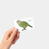 カカポ鳥まんがイラストレーション バッジ (手持ち)