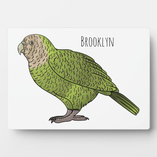 カカポ鳥まんがイラストレーション フォトプラーク (正面)