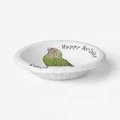 カカポ鳥まんがイラストレーション ペーパーボウル (傾斜あり)