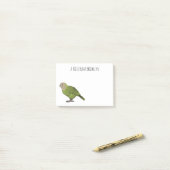 カカポ鳥まんがイラストレーション ポストイット (デスク上)