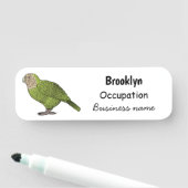 カカポ鳥まんがイラストレーション 名札 (インサイチュ)