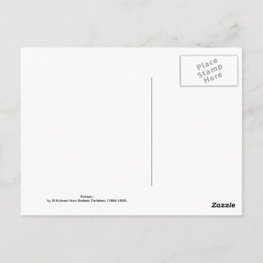 カカポ ポストカード (裏面)