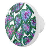 カカラフルラディウムウォーターカラーアートピンクグリーン セラミックノブ (右)