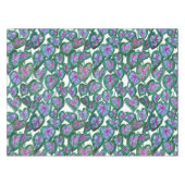 カカラフルラディウム水彩葉模様ピンク テーブルクロス (正面(横))