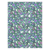 カカラフルラディウム水彩葉模様ピンク テーブルクロス (正面)