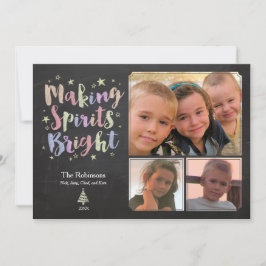 カカラフルリグライチャークボードホリデー3枚写真 シーズンカード