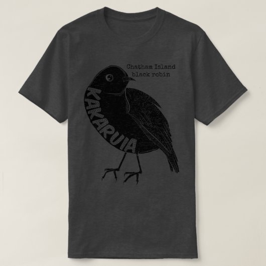 カカリアチャサムアイランドロビン Tシャツ (デザイン正面)