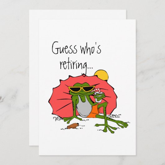 カガエル・アット・ザ・ビーチ・リタイア・パーティー 招待状 (正面/裏面)