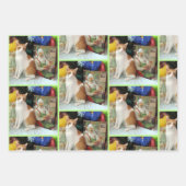 カガンのクリスマスプレゼント – 猫/子猫 ラッピングペーパーシート (正面)