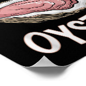 カキおもしろいの塩辛い大人のユーモアのシーフードとして湿った ポスター (角)