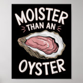 カキおもしろいの塩辛い大人のユーモアのシーフードとして湿った ポスター (正面)