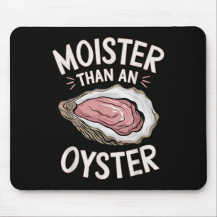 カキおもしろいの塩辛い大人のユーモアのシーフードとして湿った マウスパッド