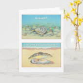 カキおよび真珠-ロマンの8:28 カード (黄色い花)