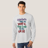 カキで欲しくなる カラフルなテキスト Tシャツ (正面フル)