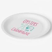 カキとシャンパン ペーパープレート (アングル)