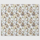 カキとシャンパン ラッピングペーパー (フラット)