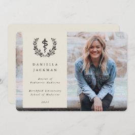 カキのアスクレピオス医療卒業写真 案内状