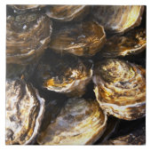 カキのプレート。 タイル (正面)